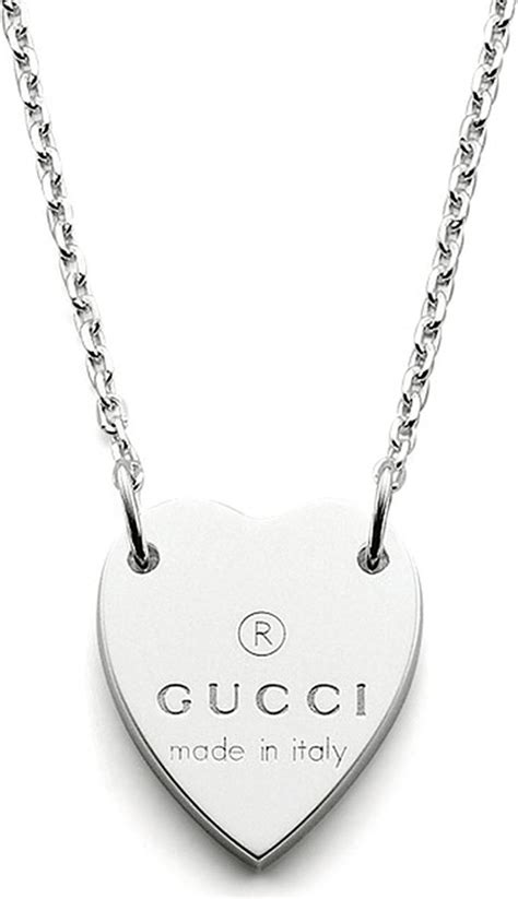 gucci heart trademark bracelet|heart necklace with gucci trademark.